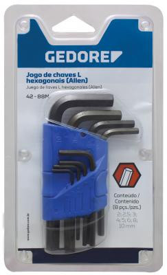 JOGO CHAVE L HEXAGONAL 3/32" A 3/8" 42-88P